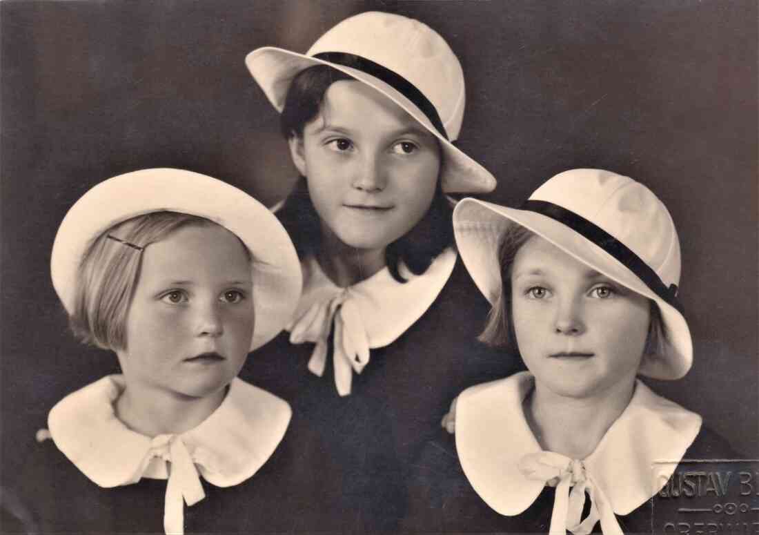 Die drei Töchter der Fam. Josef Vörös: Irene, Olga und Grete - Portrait