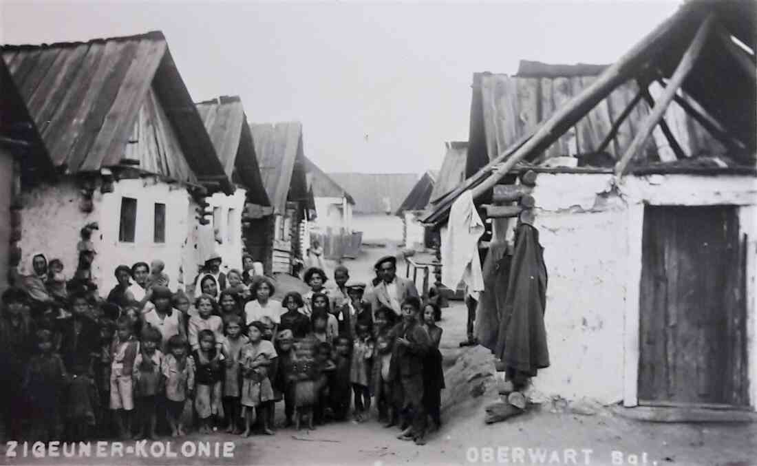 1. Romasiedlung in der heutigen Mühlgasse "Zigeunerkolonie" 1857/76 - 1939: Gruppenbild