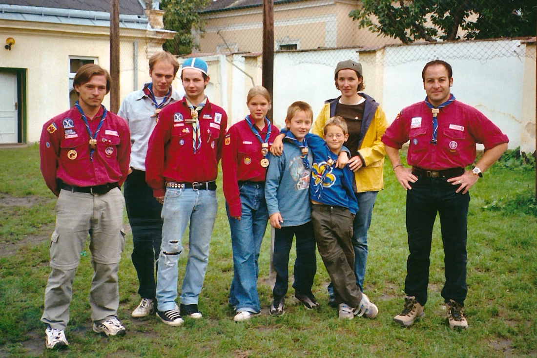 August 2002: Pfadfindergruppe in Lockenhaus - Pongracz/Mindler/Asboth/Traxler/Wertner/Beste/Schmalzl