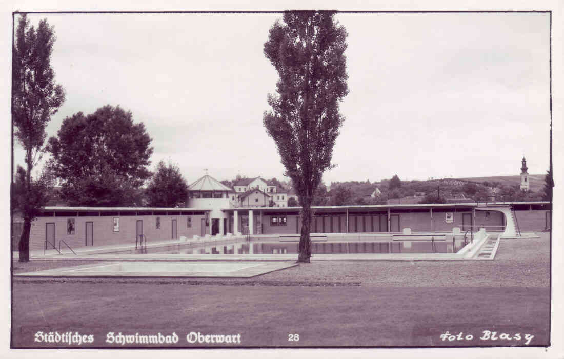 Ansichtskarte: Städtisches Schwimmbad - Freibad (Badgasse 6)