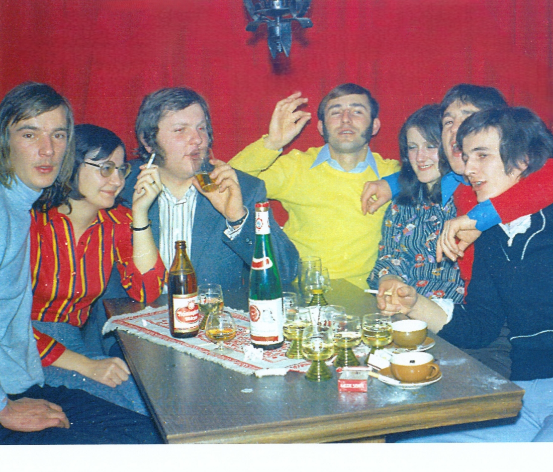 St. Martin: Silvestefeier 1973 - Wukits/Ratz/Röhrling/Meigl/Pittner/Bernhard/Klepits