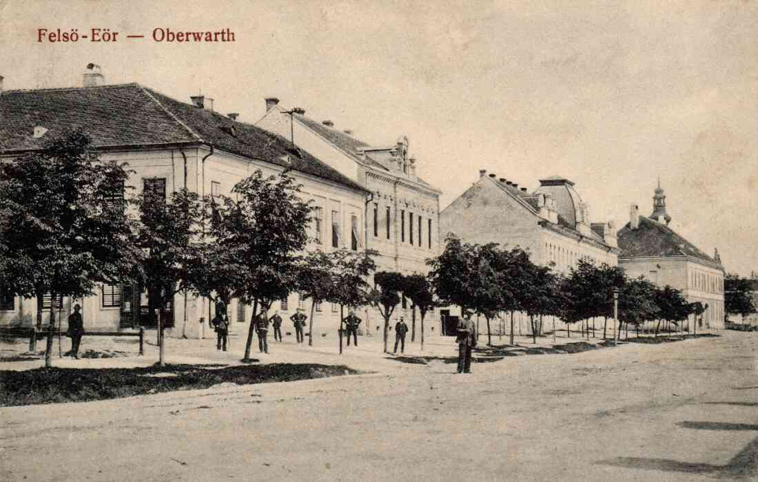 Ansichtskarte: "Felsö-Eör"- "Oberwarth" (Hauptplatz 1 - Hauptplatz 11)