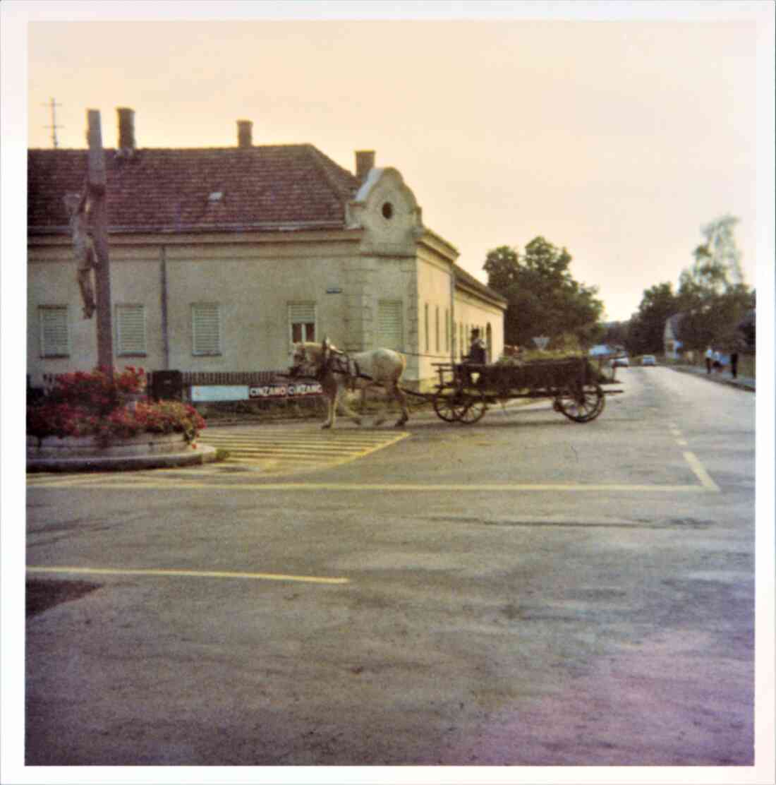 Pferdegespann von Alexander Topler vor dem Haus Wienerstraße 51