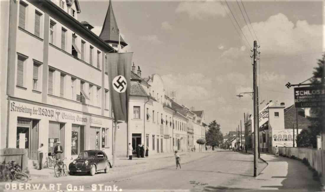 Ansichtskarte: die Kreisleitung der NSDAP im Haus Wienerstraße 18