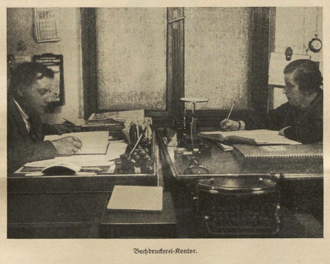 "Buchdruckerei-Kontor" (Büro) Friedrich Reiß auch Reisz/Reiss (Ambrosigasse 5 / OW 702)