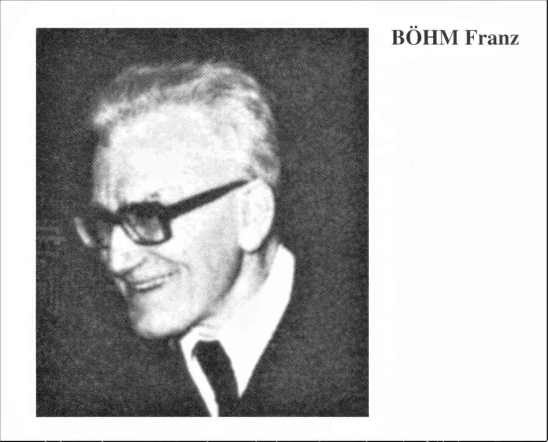 Evang. Pfarrgemeinde AB: Pfarrer und Senior Franz Böhm *1912 /+2004; illegales NSDAP und SA-Mitglied; Offizier im II. WK