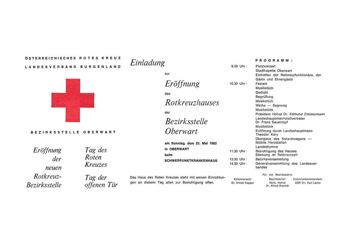 Rotes Kreuz: Einladung zur Eröffnung des neuen Rotkreuzhauses und der Bezirksstelle neben dem Schwerpunktkrankenhaus