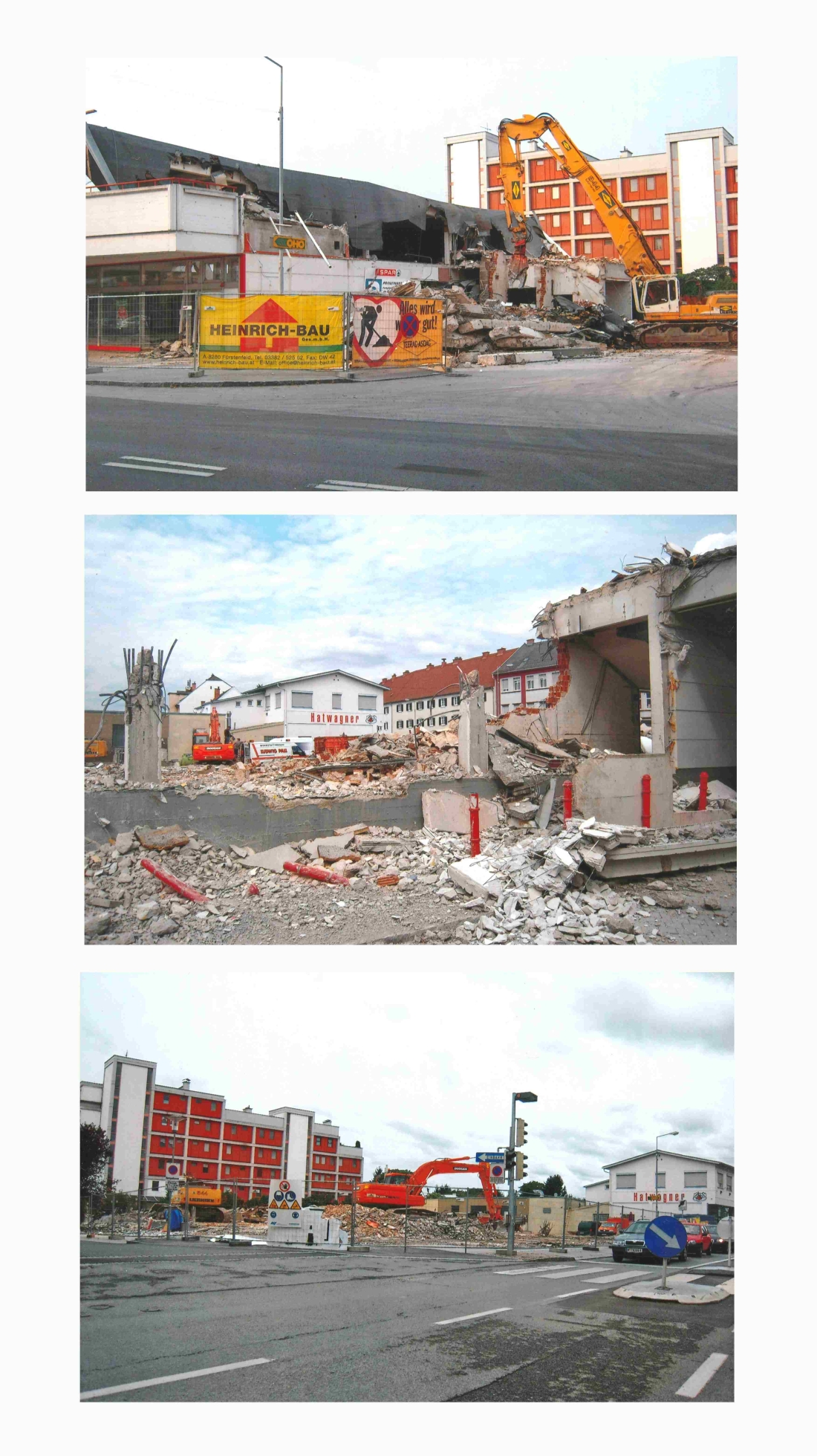 KGM/Konsum/COOP: Abriss des Gebäudes, in dem der Markt ab 1973 untergebracht gewesen war