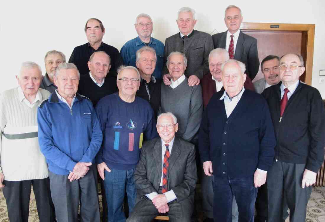 Kantorrunde: die "Dienstagsrunde" anlässlich des 90. Geburtstags von Prof. Karl Messner (*1923/+2016) - Kirnbauer/Brunner/Kaipel/Pal/Fürst/Schindler/Huber/Palank/Somogy/Konrad/Wenzel/Engelmeyer/Brunner-Szabo/Kappel/Mühl