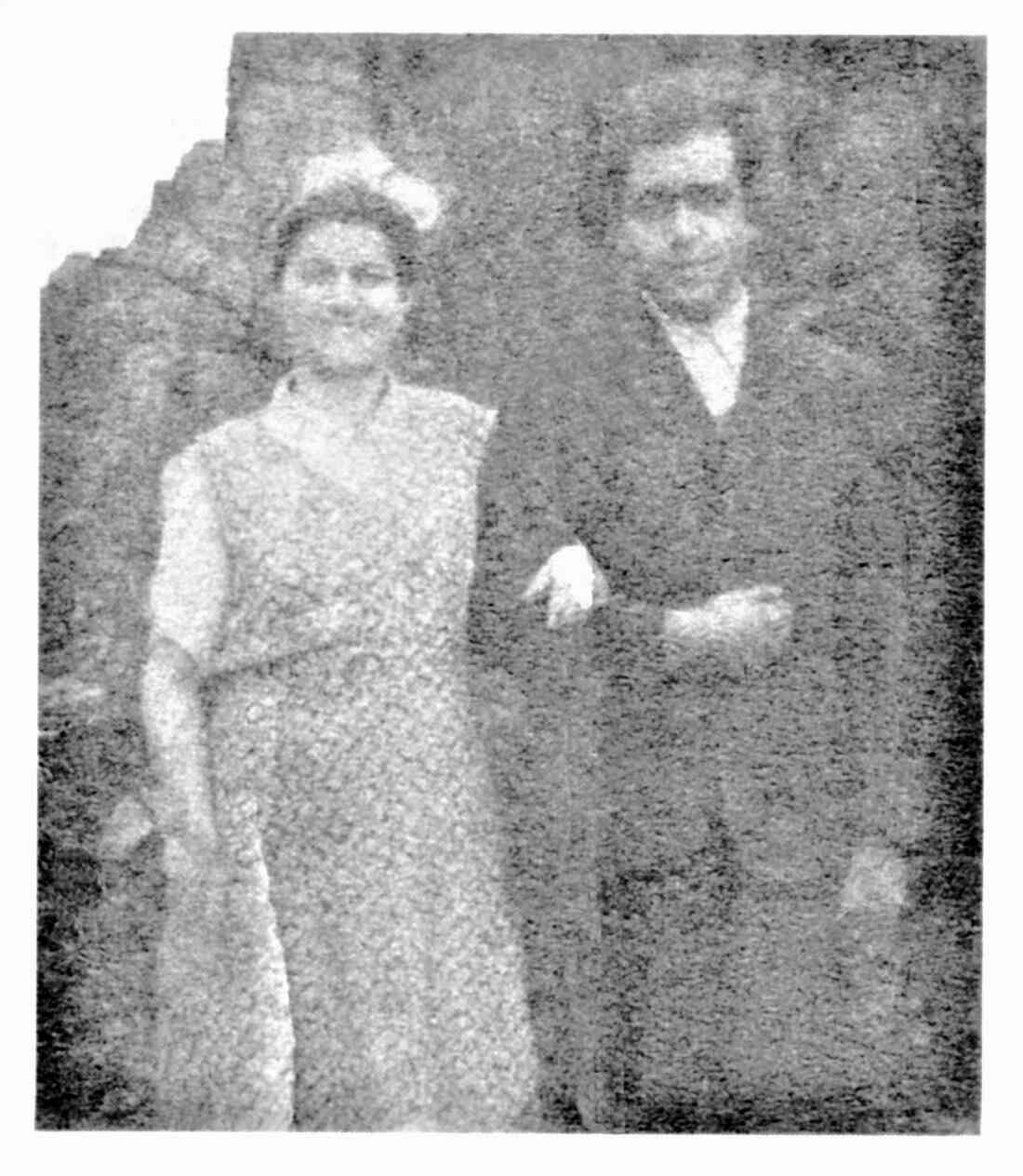 Roma: Das Hochzeitspaar Josef „Kuku“ Nardai (*1923/+1976) und Paula Horvath (*1923/+1999)