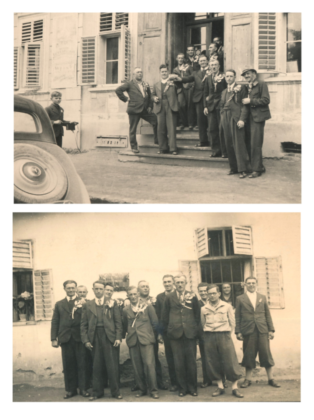 Musterung: Bilder vor und im Hof des Gasthofs Neubauer (OW 144 / Hauptplatz 11) - Imre/Bruckner/Schober