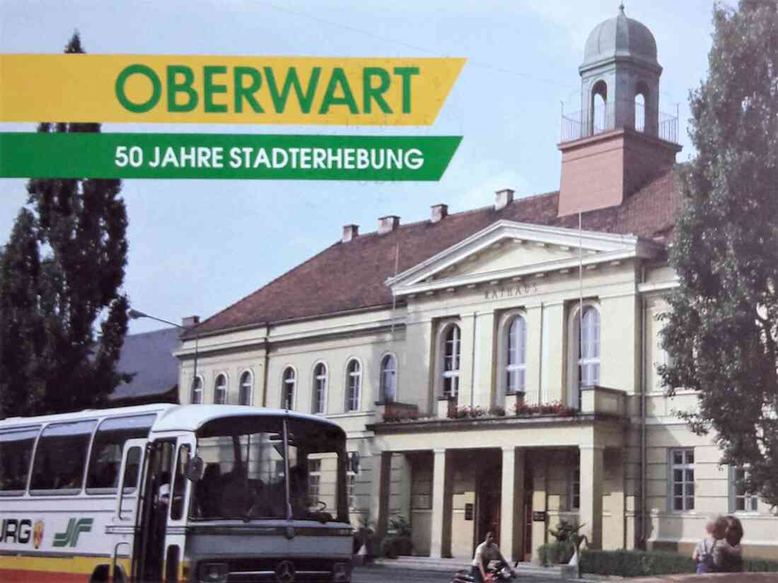 Ansichtskarte: 50 Jahre Stadterhebung - Rathaus