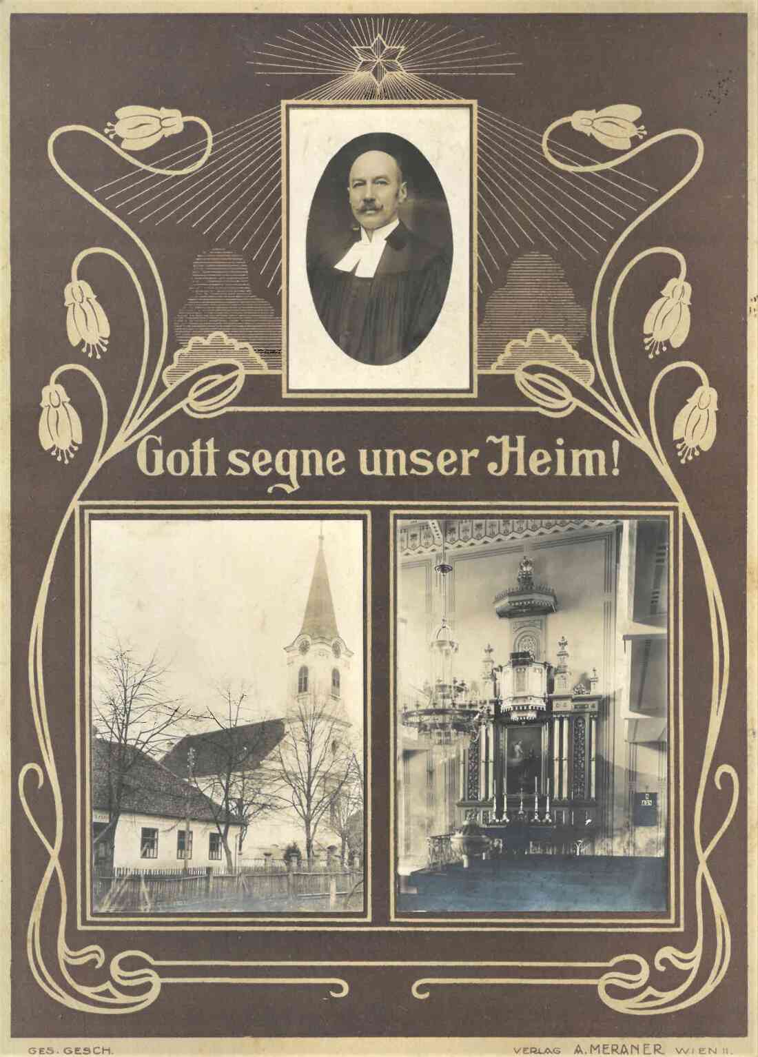 Evang. Pfarrgemeinde AB: Pfarrer Paul Geistlinger - Wandbild (*1871 / +1952)