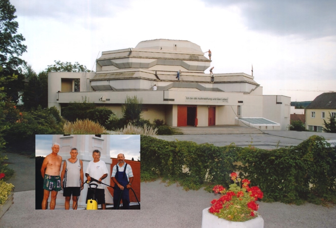 Röm. kath. Pfarre: Reinigung der Osterkirche als "Drahtseilakt" - Nemeth/Gartner/ Gabriel/Weber