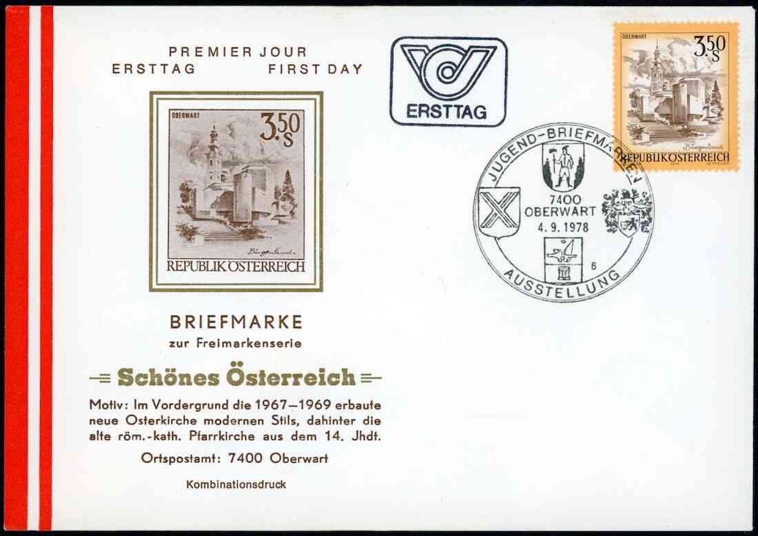 Ersttagsbrief der Oberwarter Briefmarke