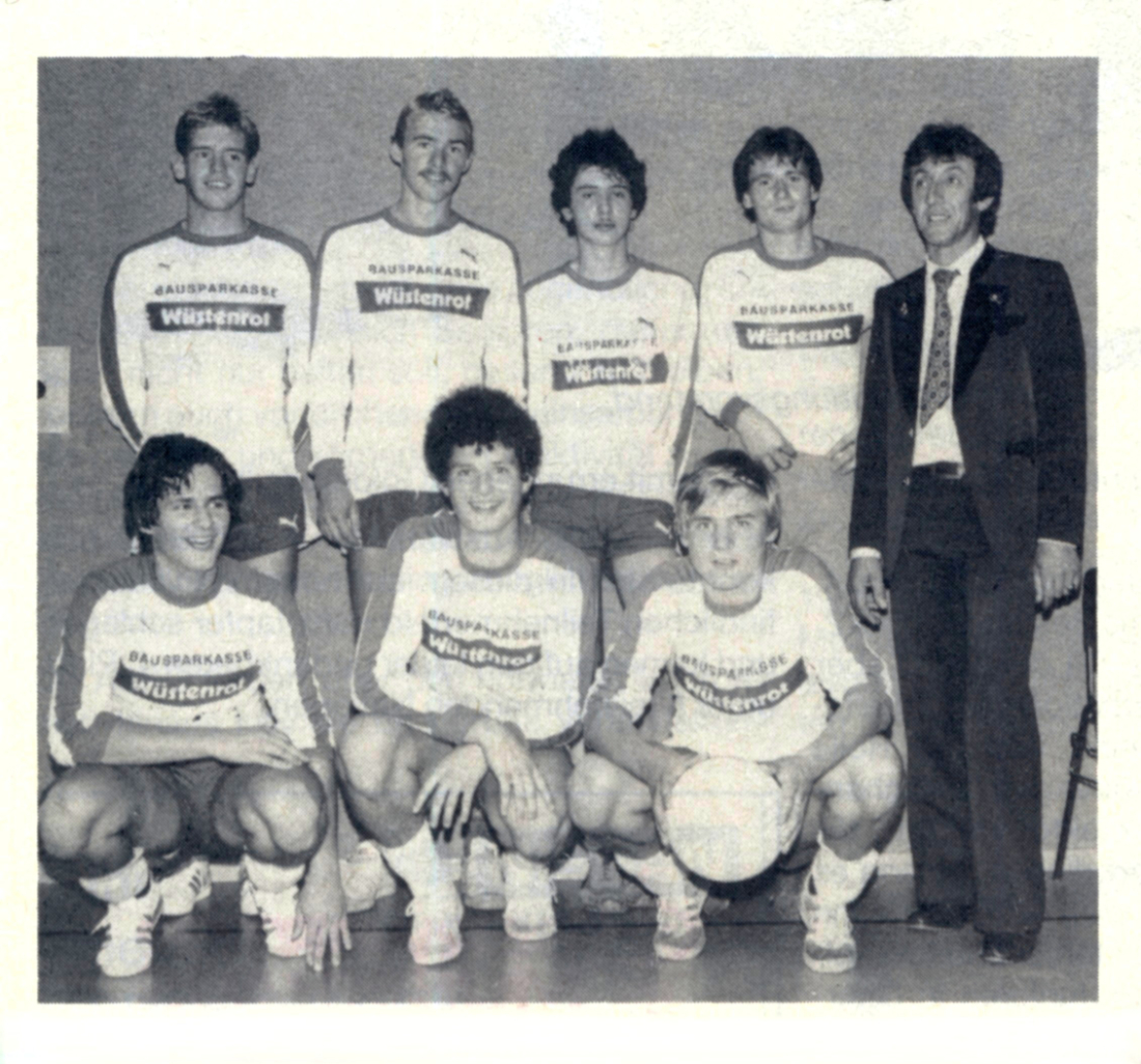 Herrenteam des ASKÖ-Volleyball Oberwart im Gründungsjahr - Ziegler/Toth/Fürst/Mareich/Graf/Mörth/Weyse/Steurer