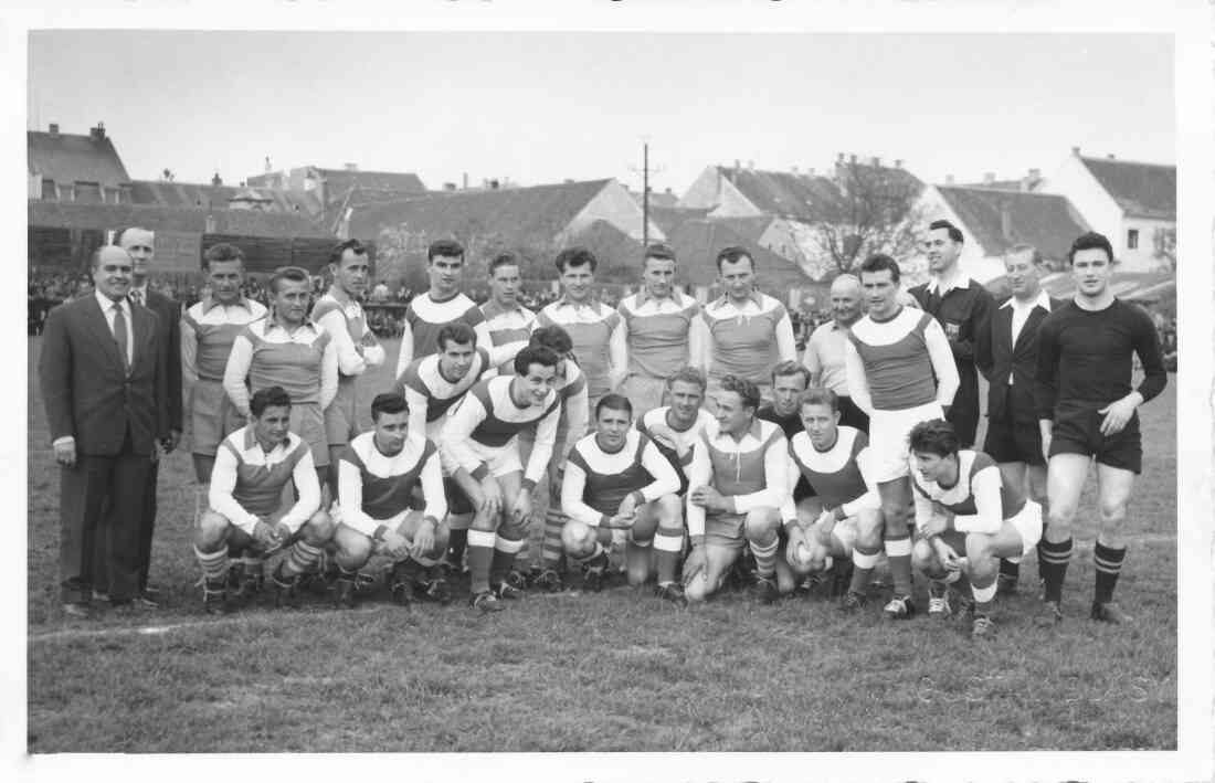 Fußball - 4. Mai 1957: Ferenc Puskas und das Ungarische Nationalteam in Oberwart (Benedek/Glatz/Knotzer)