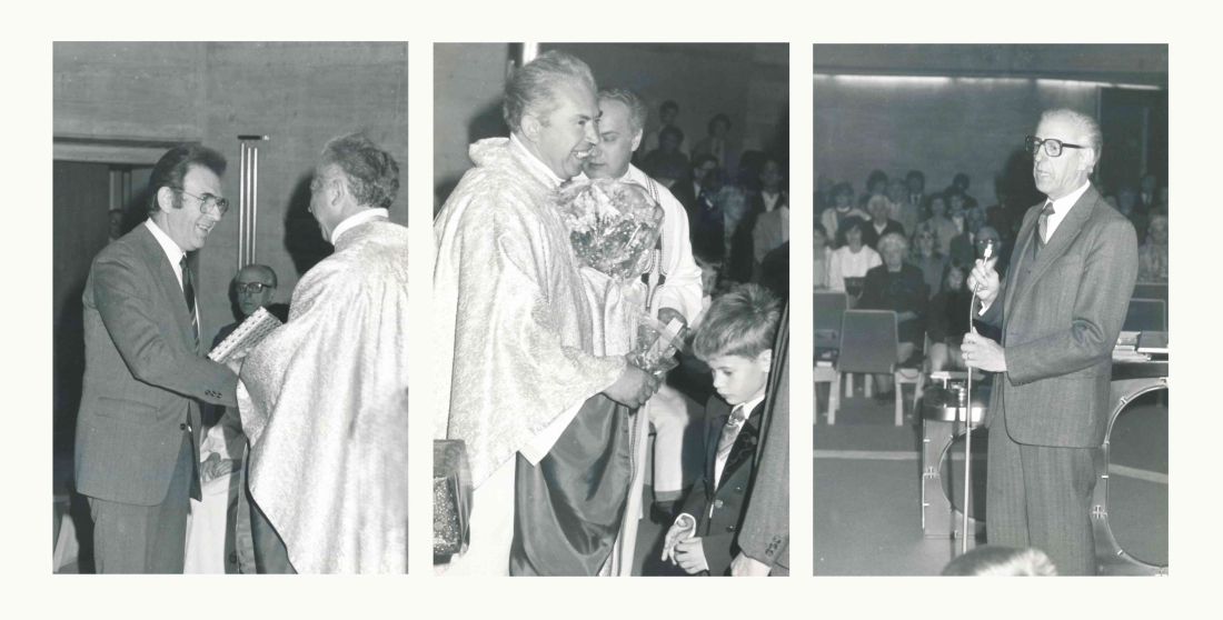 Röm. kath. Pfarre: 25-jähriges Priesterjubiläum von Pfarrer Prof. Josef Mikovits (*1936/+2017) - Racz/Schwarz/Vitsich/Lehner