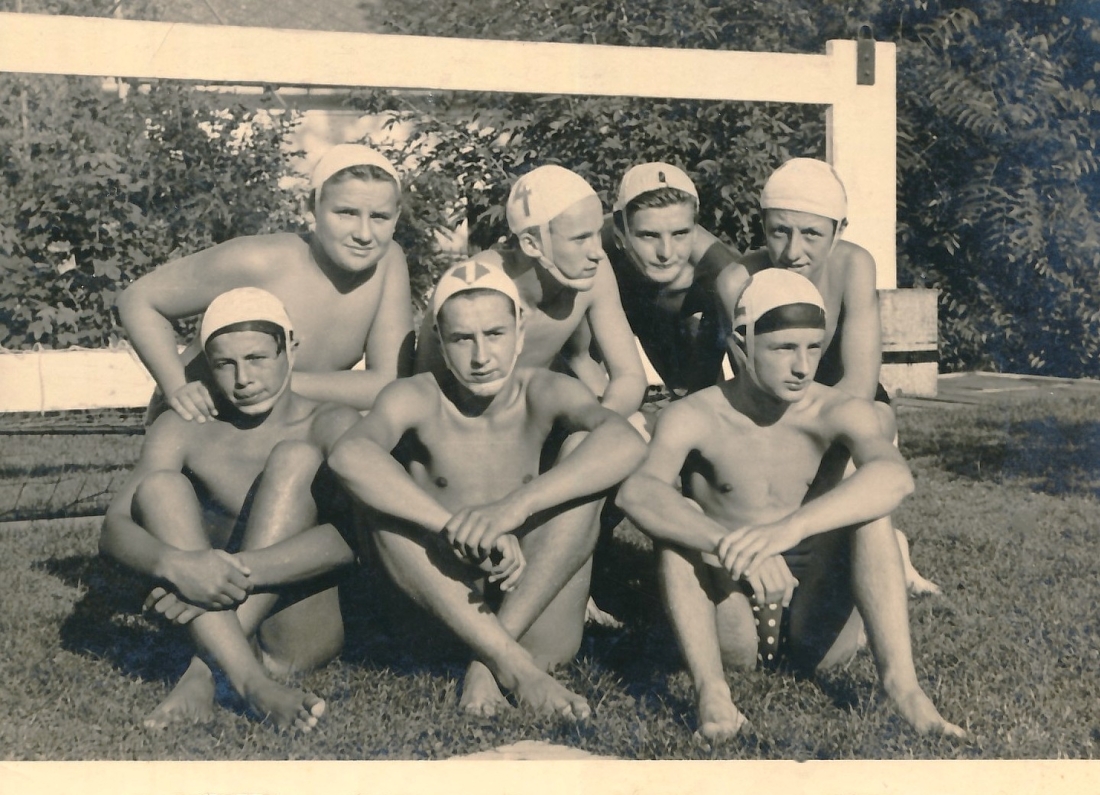 Wasserballmannschaft: Winter, Strauss, Opelz, Hadek, Hadek, Drdla, Steurer