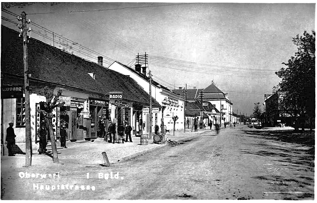 Ansichtskarte: Hauptstraße (heute Hauptplatz und Wiener Straße)