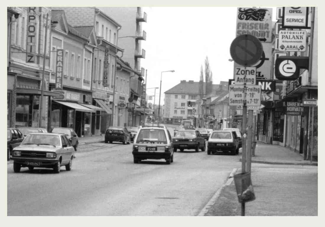 Blick entlang der Wienerstraße gegen SO