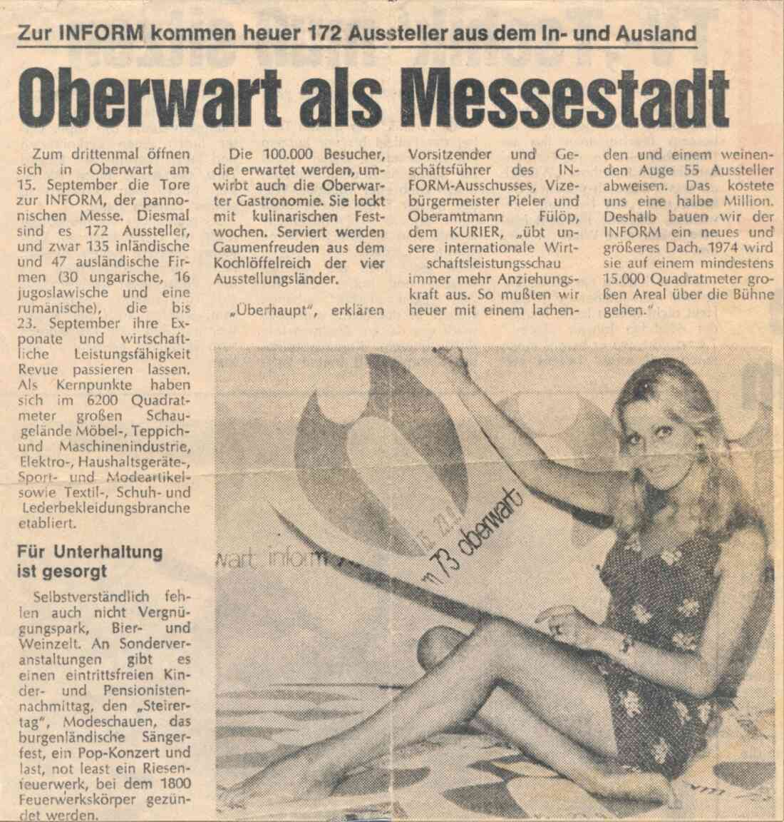 Inform 73: Artikel in der OZ - Renate Tölly