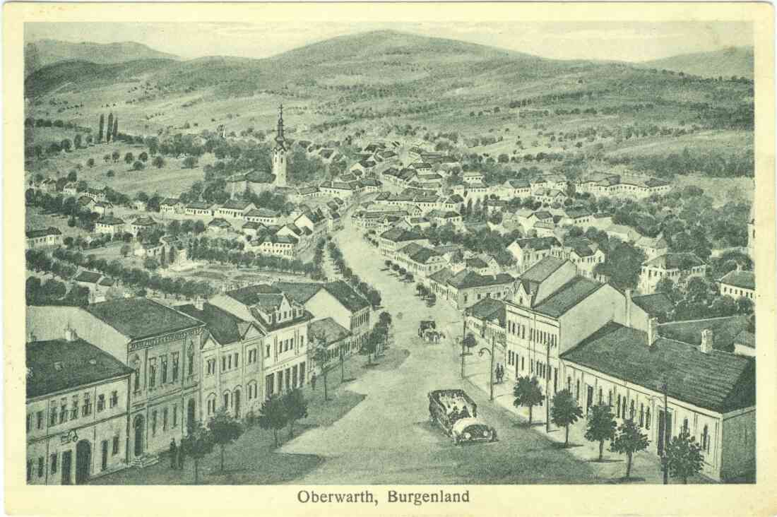 Ansichtskarte: Blick entlang der Wienerstraße in Richtung SO