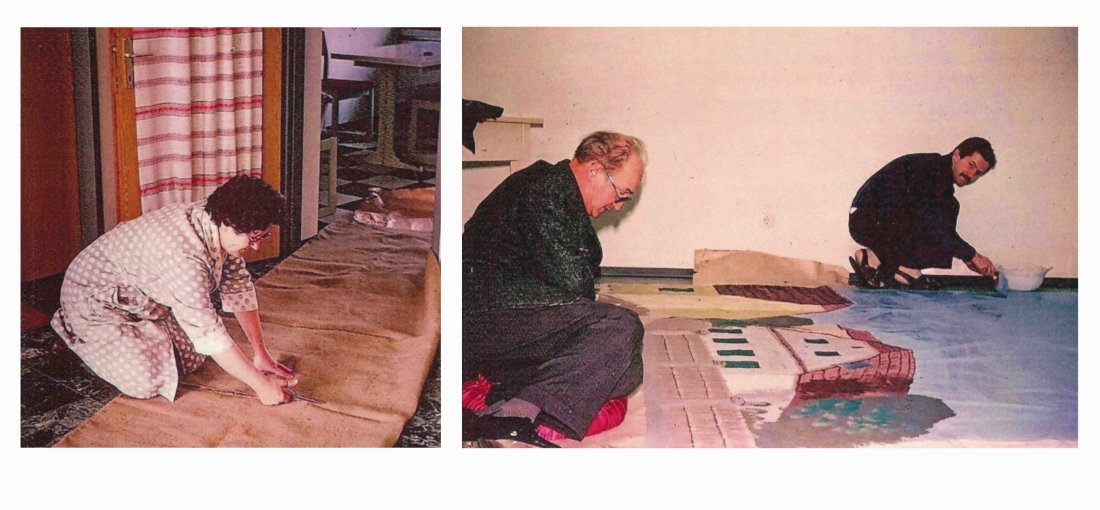 Ref. Leseverein: Familie Gyenge beim Kulissenbau