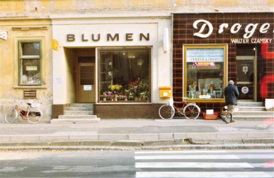 Blumengeschäft Graf sowie Walter Czamskys Drogerie "Zum goldenen Bären" (Hauptplatz 11)