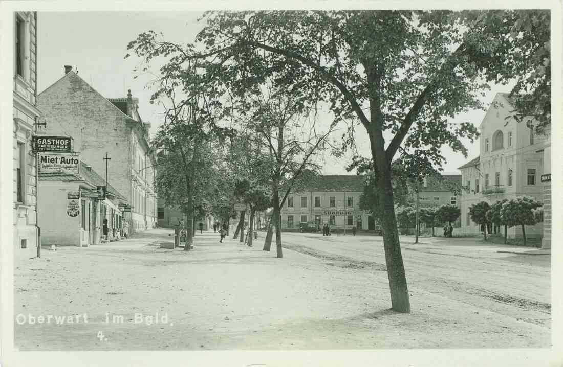 Ansichtskarte: Blick auf den heutigen Hauptplatz gegen SO