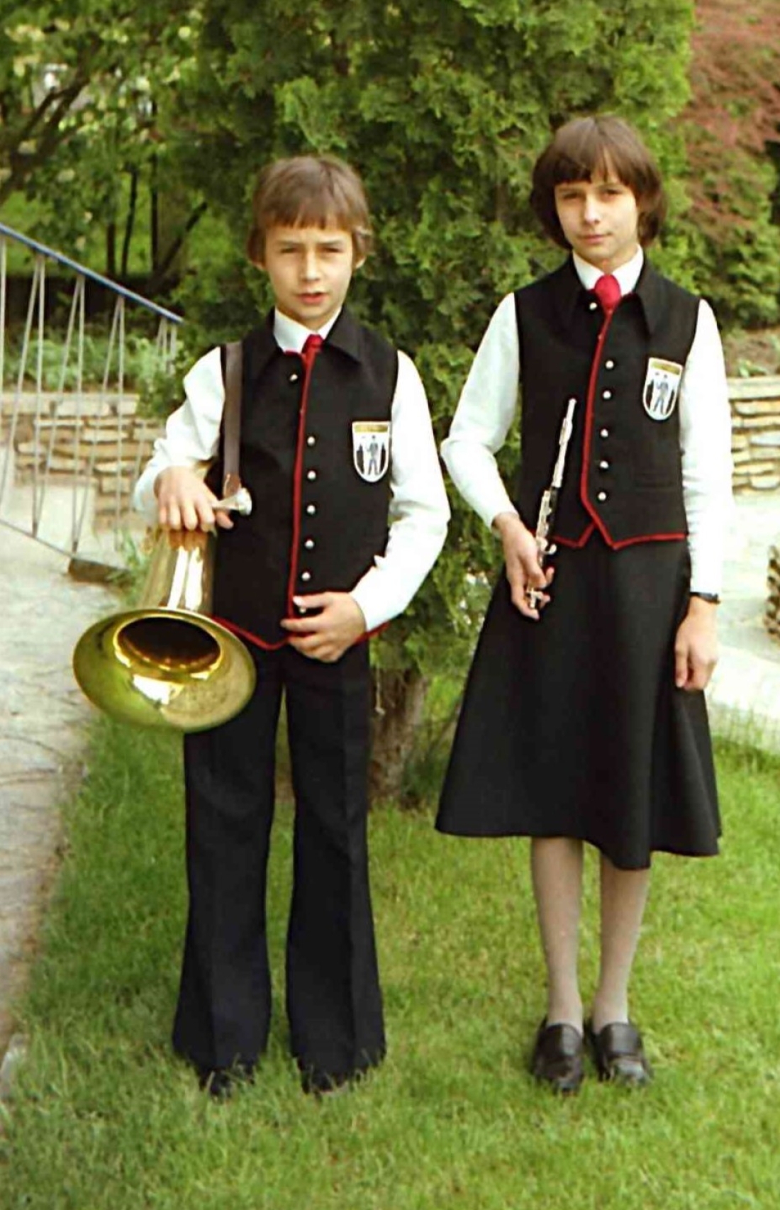 Stadtkapelle: vor dem 1. Auftritt der Geschwister Karin und Christian Graf