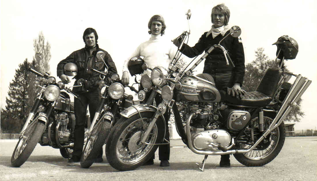 Gründungsmitglieder des Oberwarter Motorradsportclubs