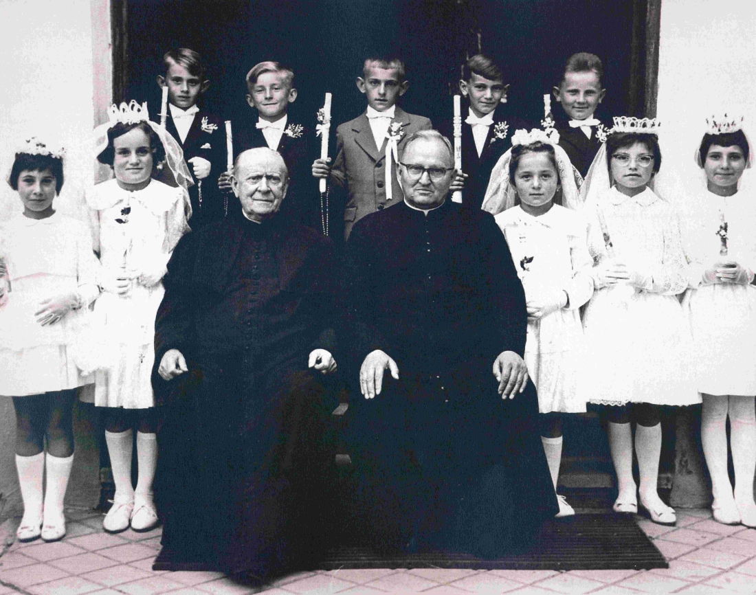 Röm. kath. Pfarre St. Martin: Erstkommunion 1960 - Tissinai/Konrath/Zumpf/Jagenbrein/Javorits/Eberhardt/Klic/Zothe/Röhrling/Garber/Bernhard/Ratz