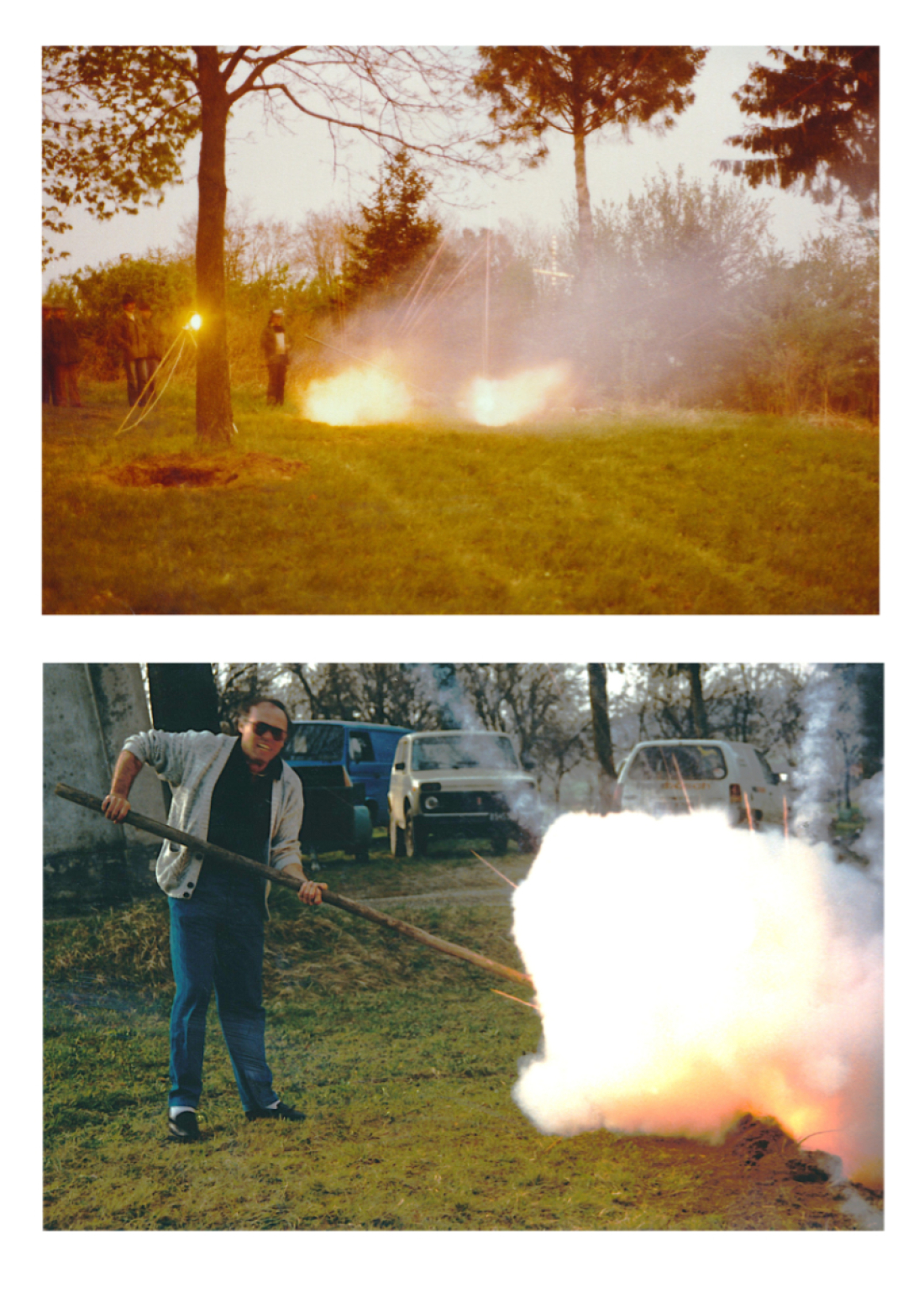 Leuchtendes Kreuz und Böllerschießen - Decker