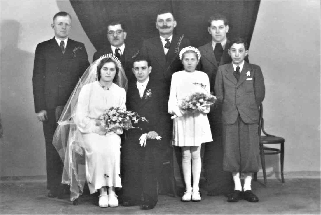 Hochzeit Ludwig Tasch  (*1921/+1999) und Maria Levonyak (*1927/+2007)