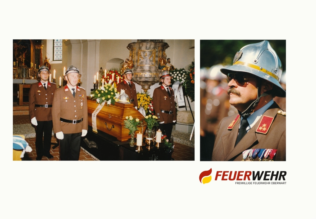 Feuerwehrbegräbnis: HBI Robert Stör (*1949/+1997) -  Mühl/Mohat/Kiss/Imre
