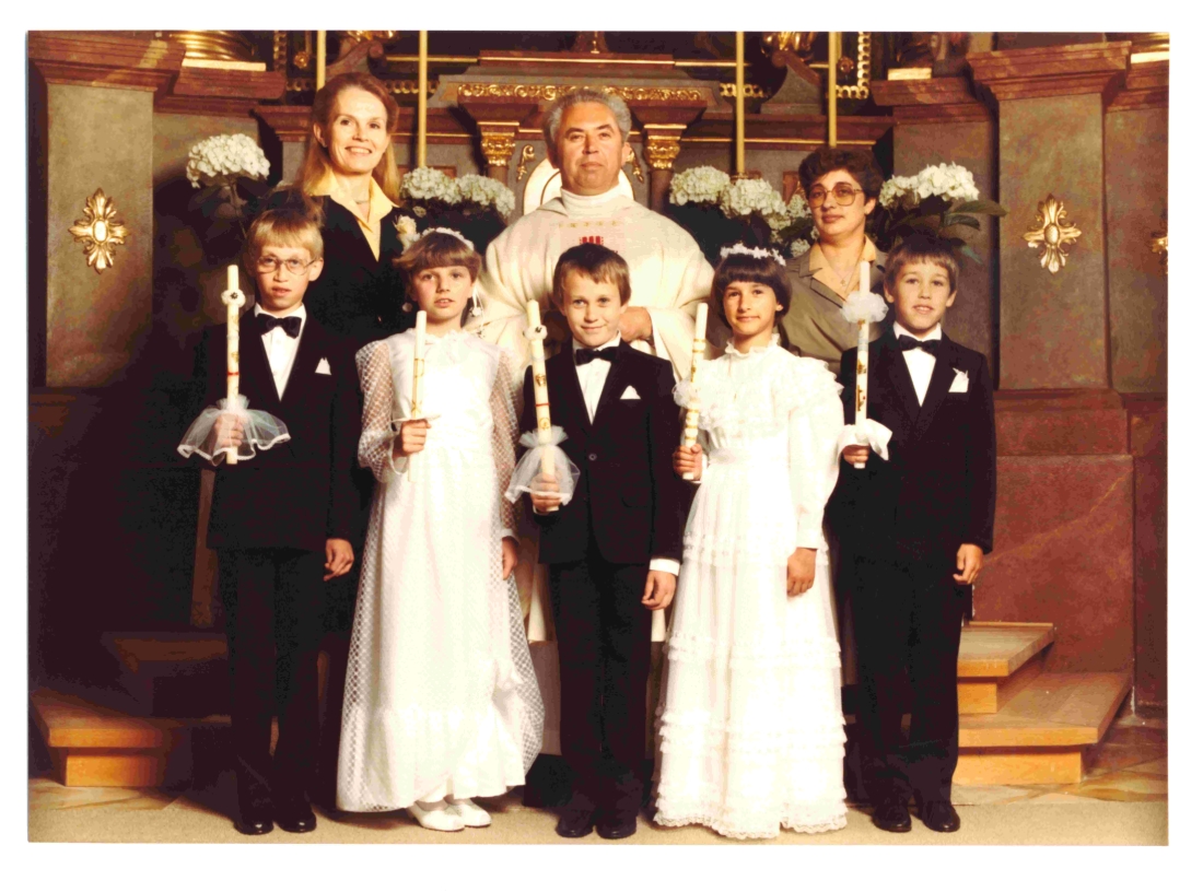 Röm. kath. Pfarre St. Martin: Erstkommunion in St. Martin 1985 - Janisch/Eberhardt/Halper/Stelzer/Steszgal/Mikovits