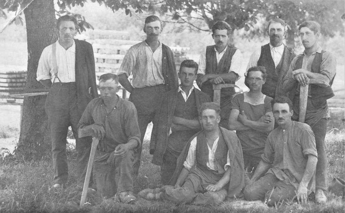 Holzknechte des Sägewerks Dampf (später Schmaldienst)