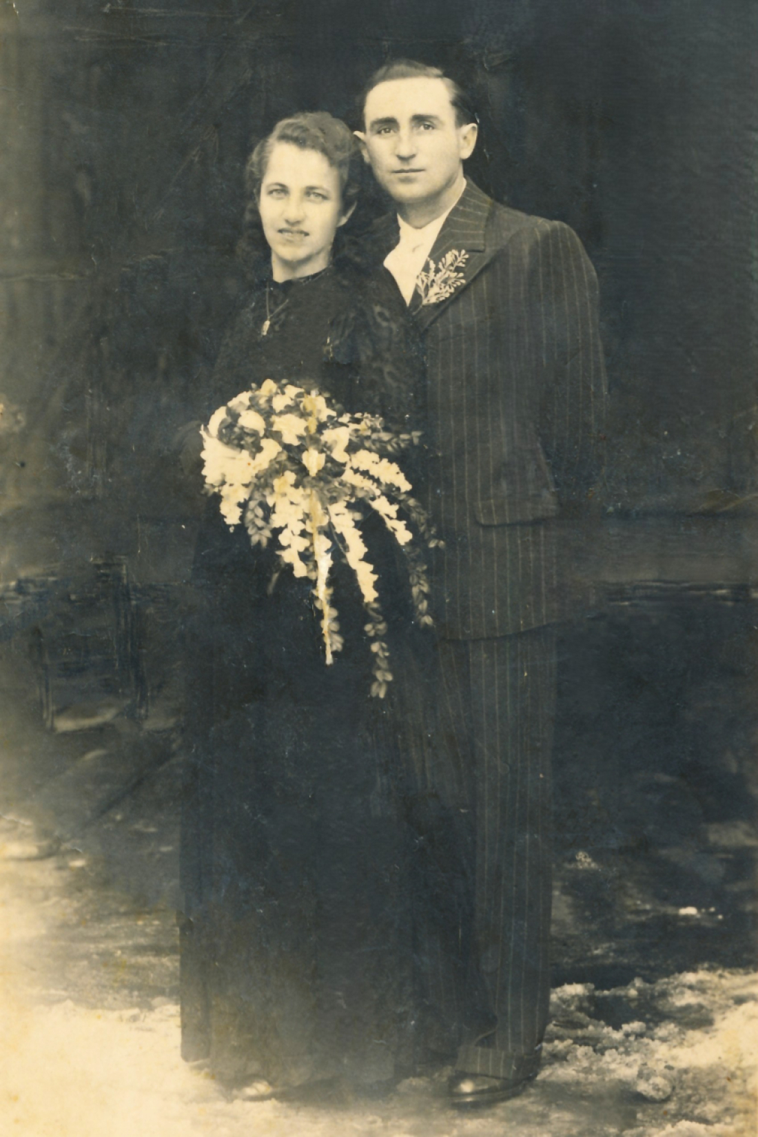 Das Hochzeitspaar Anna Tissinai (verw. Szam, *1922/+2004) und Franz Konrath (*1918/+1993) - St. Martin 28 / Oberwarterstraße 29