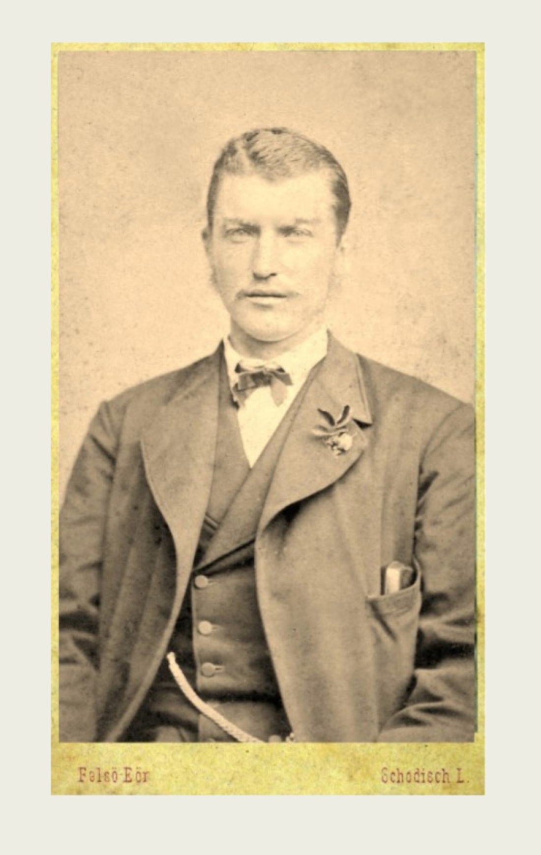 Firma Fliegenschnee ( OW 574/Wienerstraße 14): Der Firmengründer Johann Fliegenschnee (*1851/+1932) - Portrait