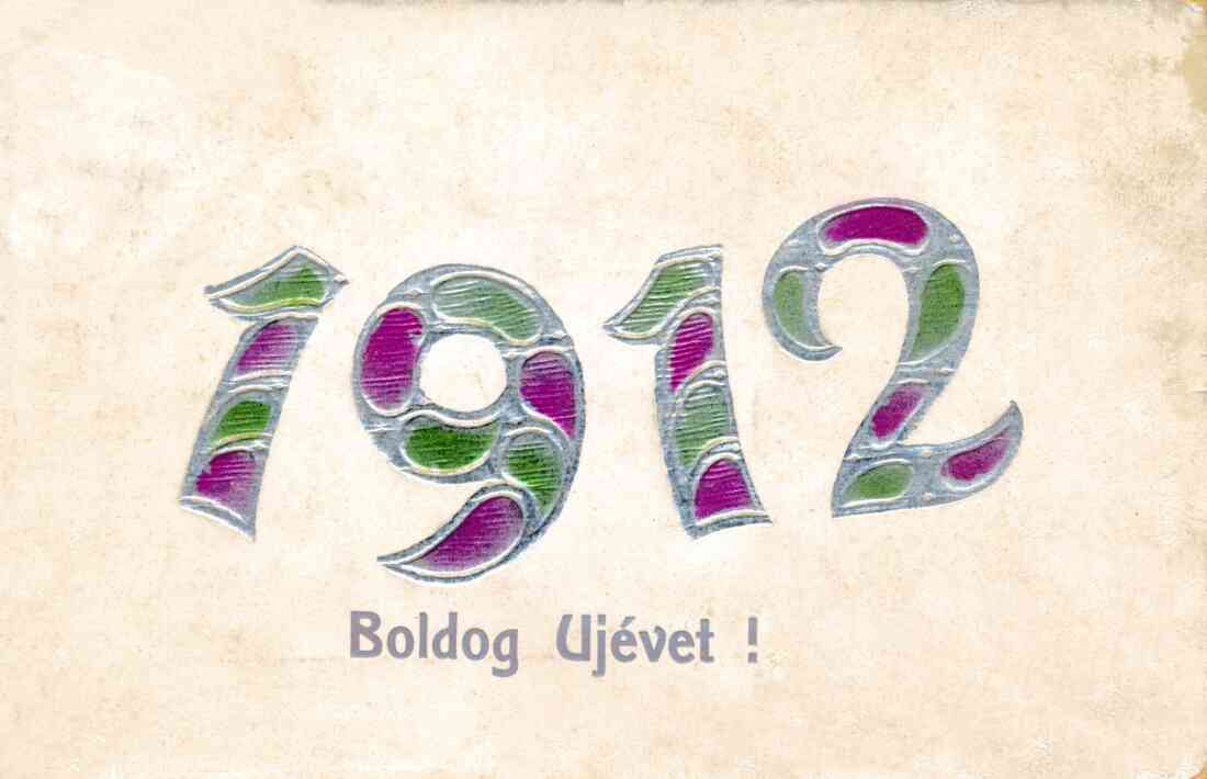 Glückwunschkarte zum "Neuen Jahr 1912"