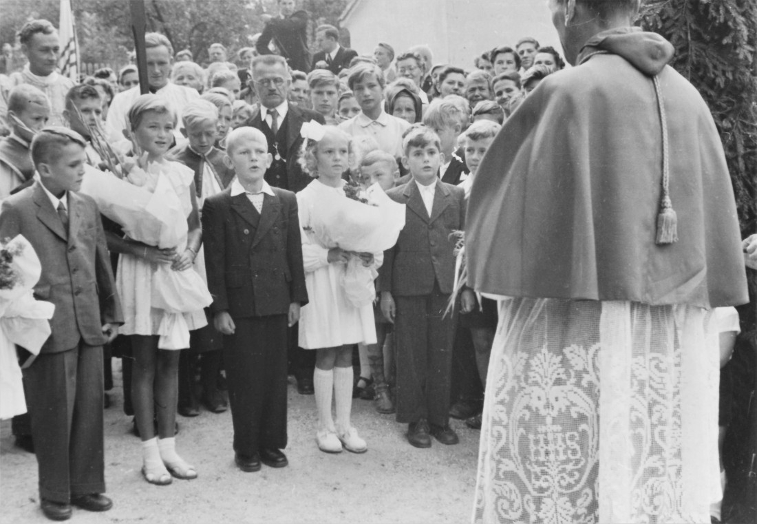 Röm. kath. Pfarre: Pfarrhofweihe am 30. August 1953 - Miertl/Weinhandl/Hicke/Miklos