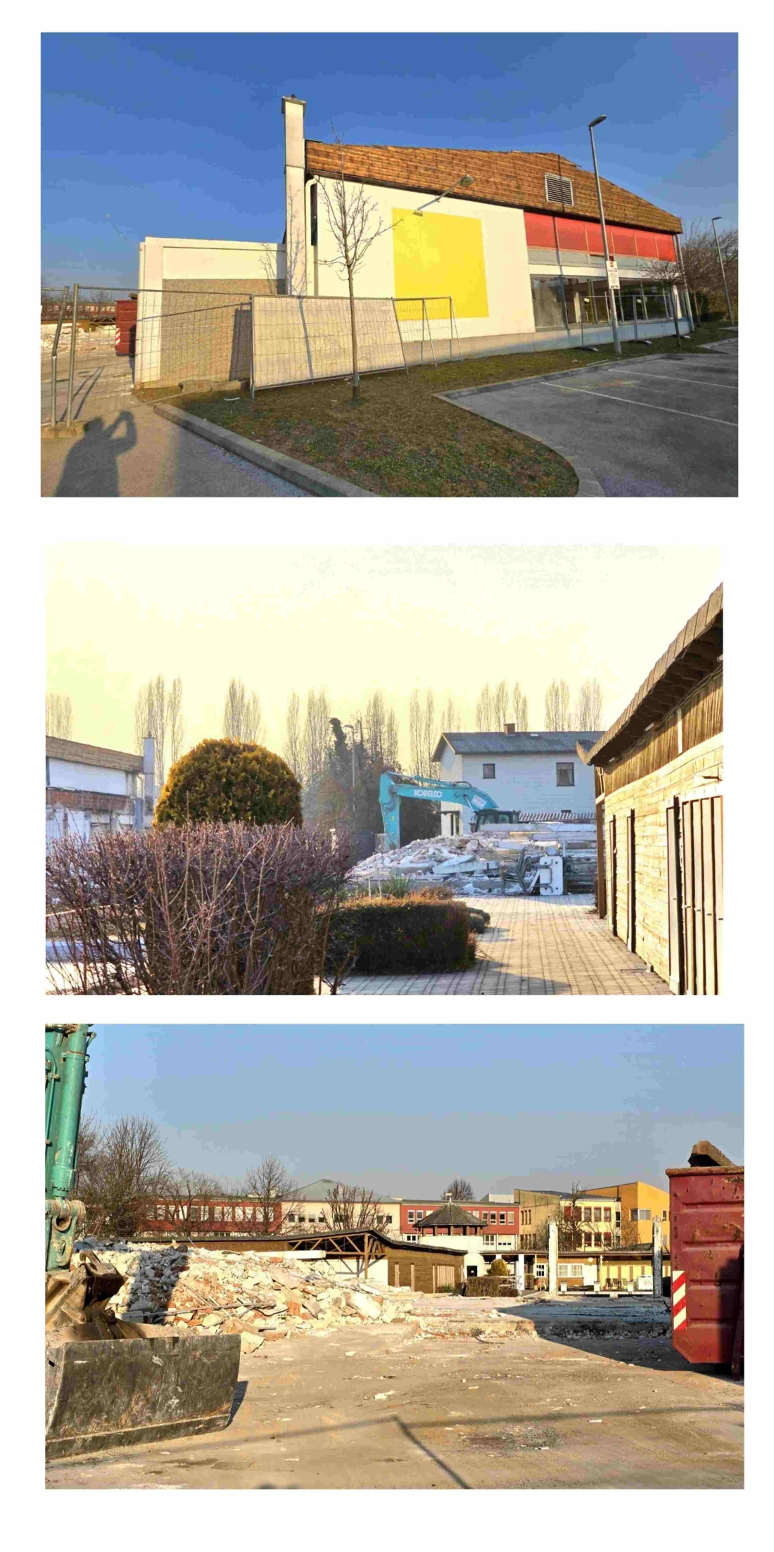 Abriss des ehemaligen Hallenbades / Mondo-Markts / Penny-Markts / Lagers (Schulgasse 18)