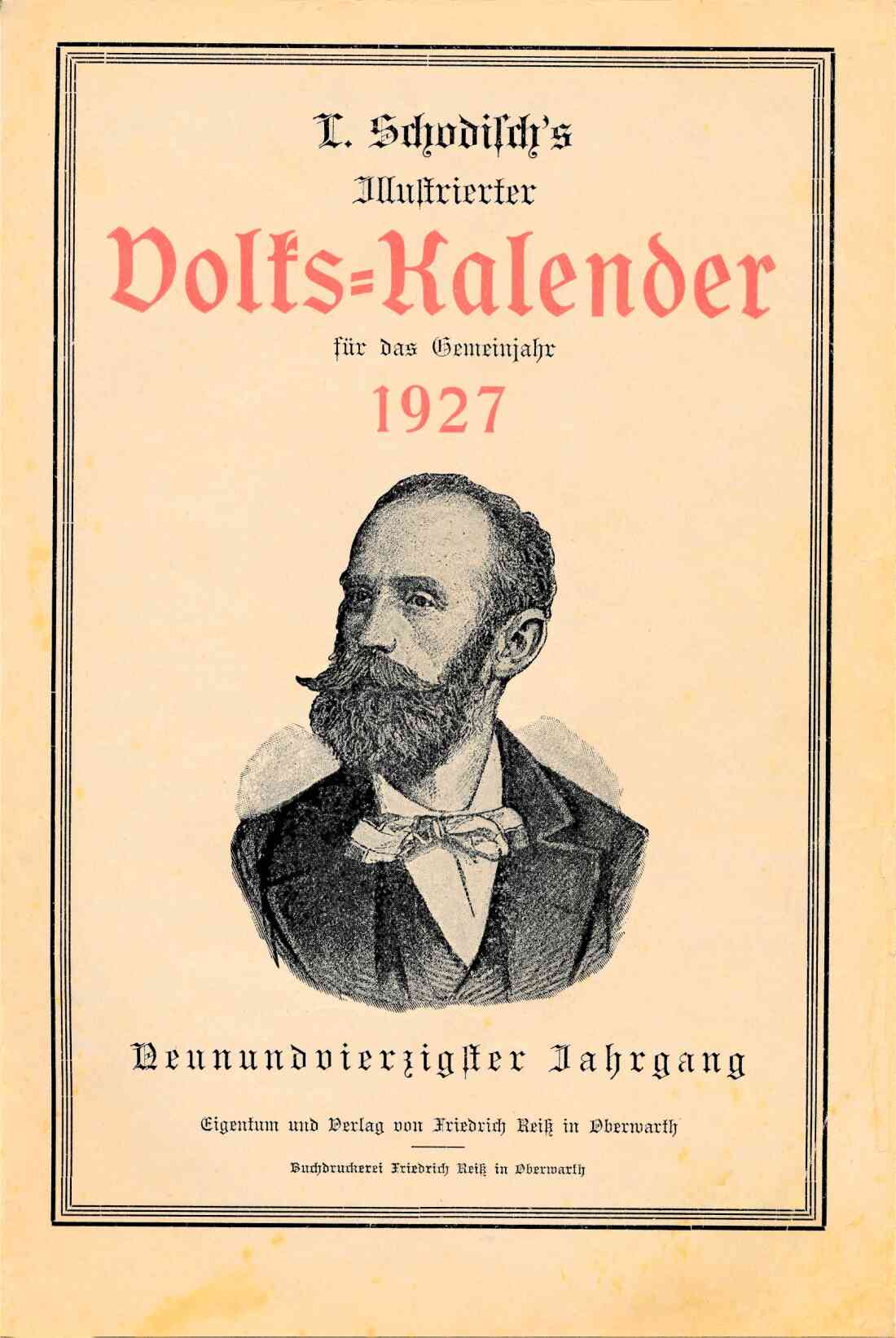 Schodisch´s illustrierter Volkskalender 1927