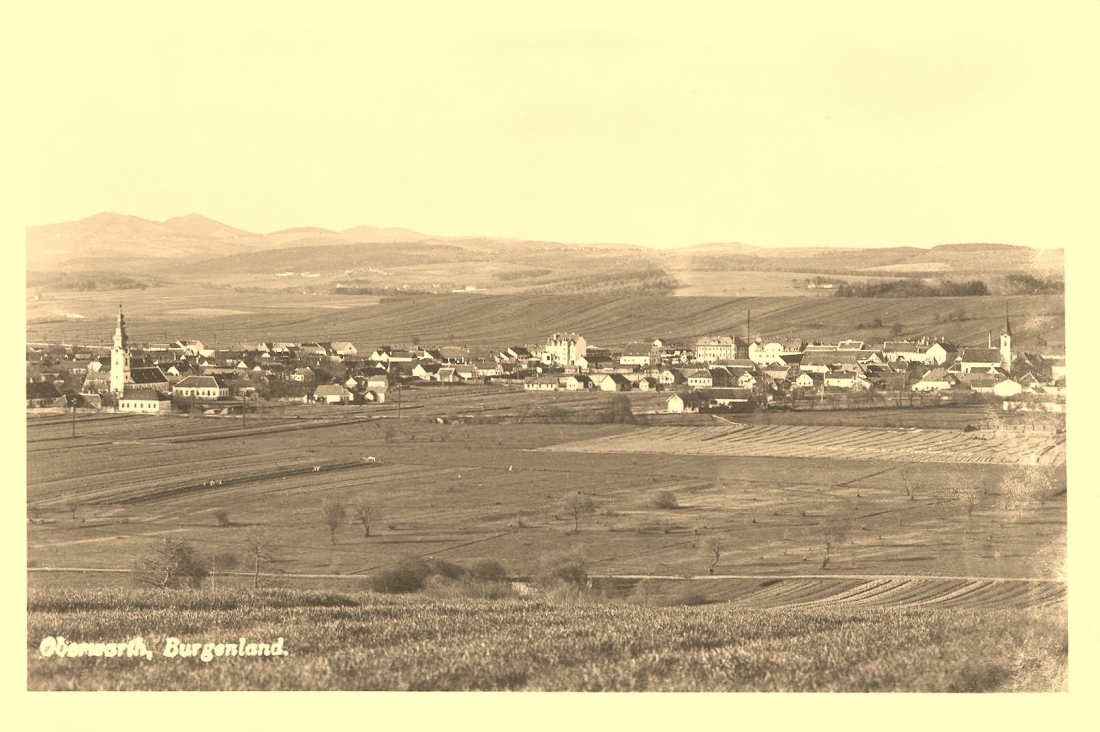 Ansichtskarte: Oberwarth, Burgenland - Blick vom Vörösdomb gegen Norden