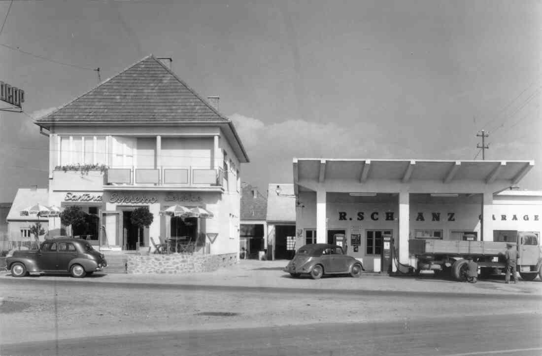 Cafe und Tankstelle der Fa. Reinhold Schranz (Wienerstraße 52)