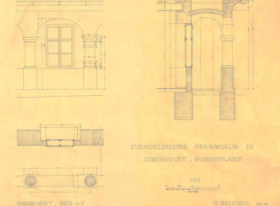 Detailplan Evang. Pfarrhaus AB von Arch. DI Rudolf Schober