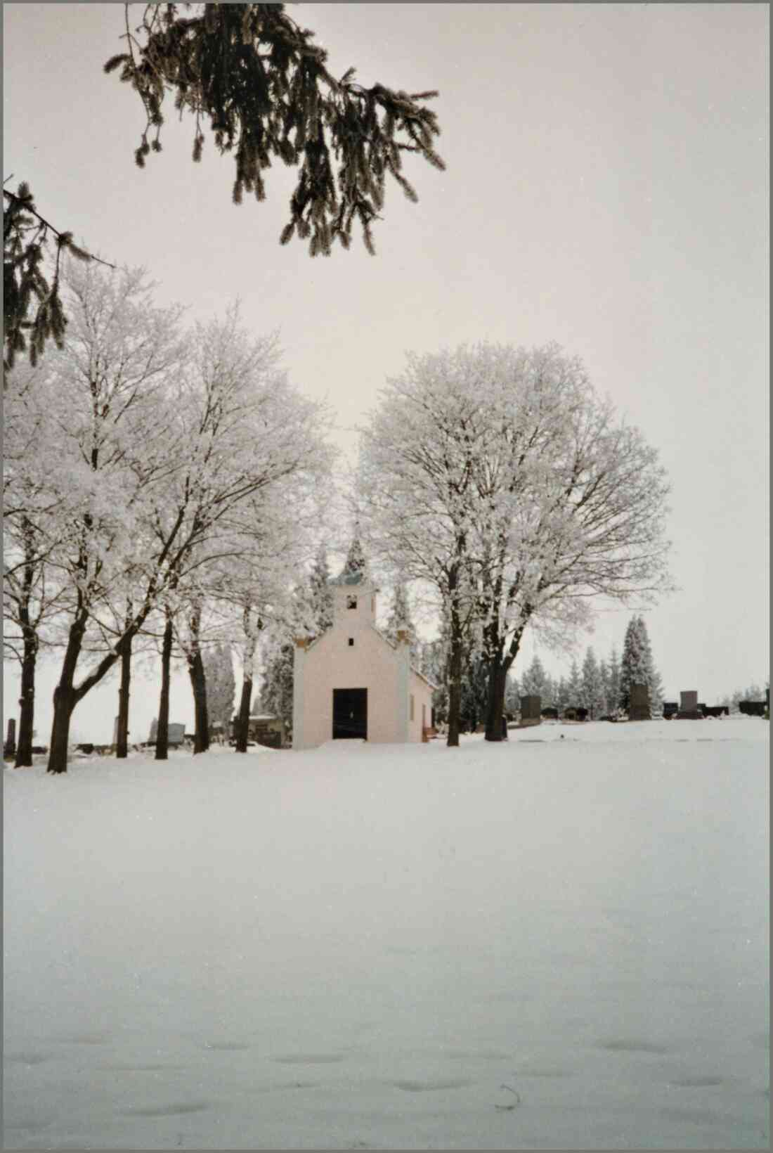 Winter am kath. Friedhof ("Totenhalle")