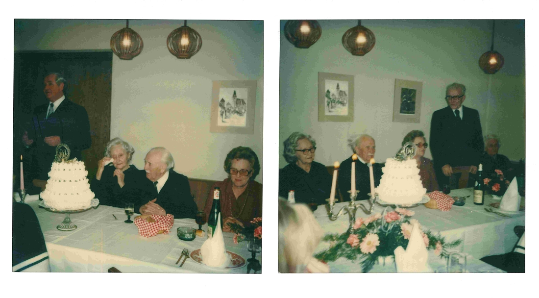 Es wird gefeiert: Diamantene Hochzeit Gisela (*1899/+1980) und Johann Neubauer (*1893/+1981) - Böhm/Böcskör