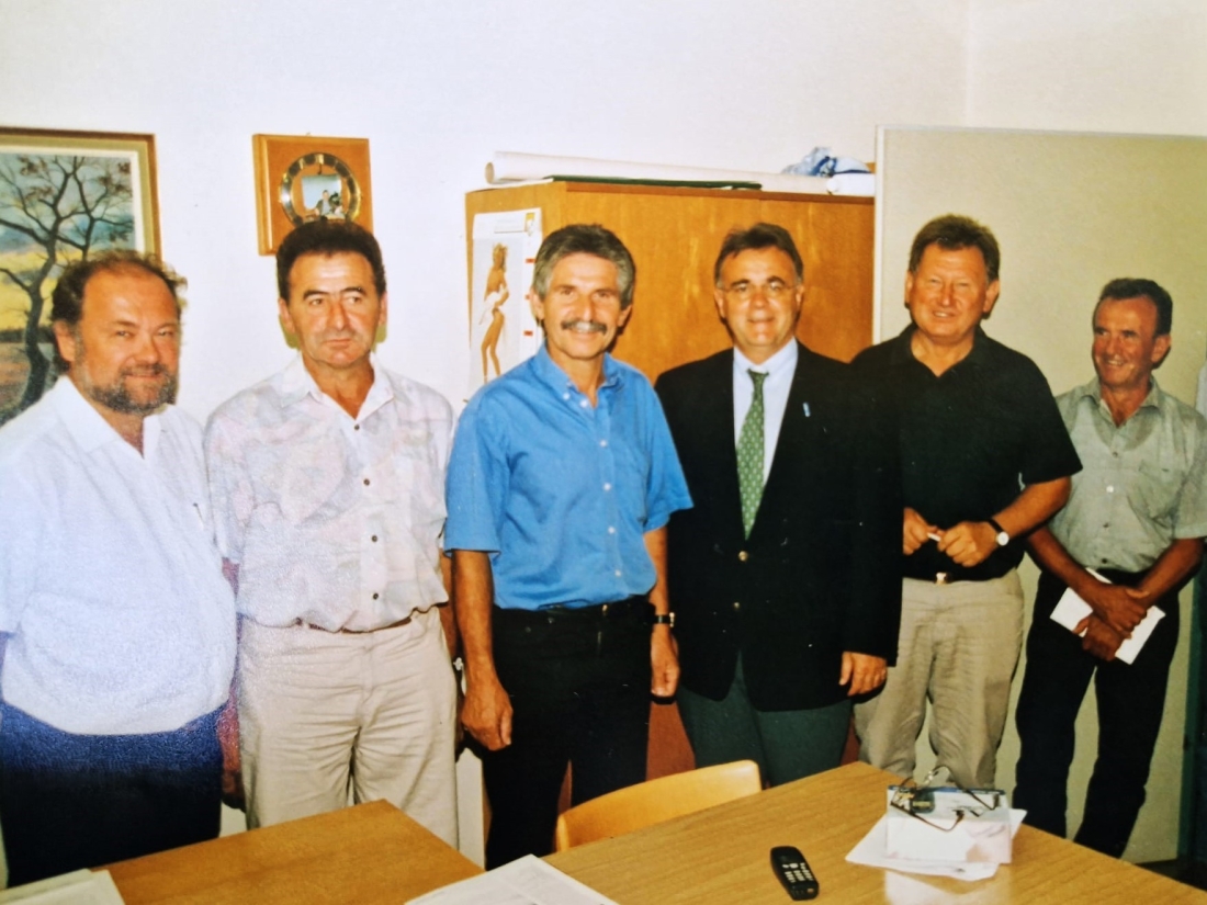 Bauamt/Straßenbaubezirksamt: Übergabe der Betriebsratsvorsitzes von Stefan Ritter an Alfred Tallian - Pongracz/Hochwarter/Niessl/Bencsics